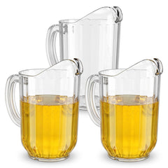 Afcabakila 3-pack plastic pitcher 60 oz each clear