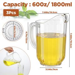 Clear polycarbonate beer pitcher 60 oz