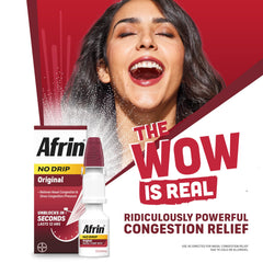 Afrin No Drip Original Nasal Mist triple pack packaging box