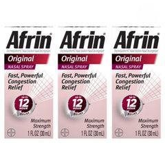 Afrin Original Maximum Strength 12 Hour Nasal Spray Pack of 3 bottle