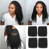 Afro Kinkys Bulk Human Hair 18 inch bundle closeup