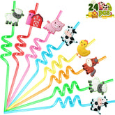 AFZMON farm animal loop straw bulk with removable toppers