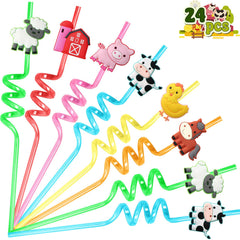 AFZMON farm animal loop straw bulk with removable toppers