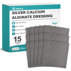 Ag Silver Calcium Alginate Wound Dressing 4x4 inches individually packaged