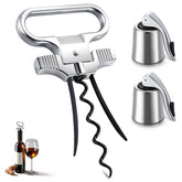 Ah So Wine Opener with two-prong cork puller and corkscrew