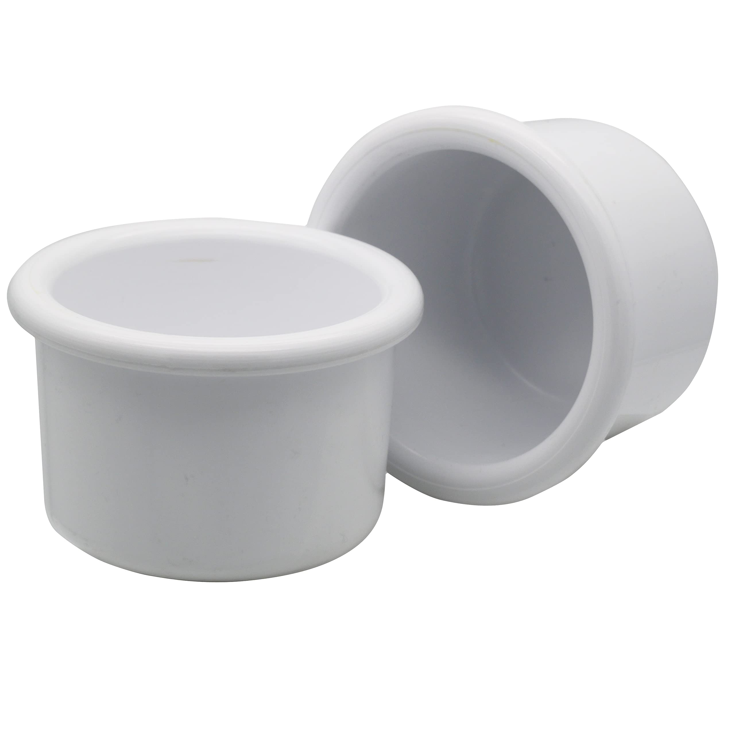A&H Tool & Die Crock-Style White Plastic Bird Dish 8 oz two-pack