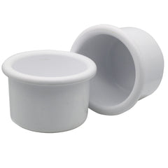 A&H Tool & Die Crock-Style White Plastic Bird Dish 8 oz two-pack