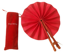 ahiastring african fabric folding fan with vibrant ankara design
