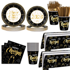 AIBIIN 146Pcs Happy New Year party supplies main image