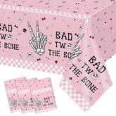 AIBIIN bad 2nd the bone tablecloth pink 3pcs for girls skeleton theme