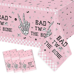 AIBIIN bad 2nd the bone tablecloth pink 3pcs for girls skeleton theme