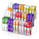 AIEVE Drink Packet Organizer with 15 compartments in clear acrylic
