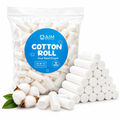 AIM Dental Supply dental cotton rolls used for nose bleed stopper