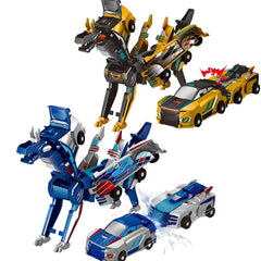 Aimery transforming dinosaur car toy product image with two cars