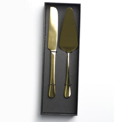 Aiokuo 2-piece cake cutting set extended handles