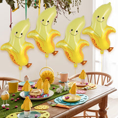 Banana balloons with 32.8 feet ribbon included