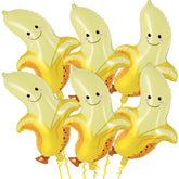 AIQINHU banana foil balloons set of 6 28 inch