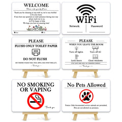 Air Bnb Essentials for Hosts 4x6 frosted acrylic signs