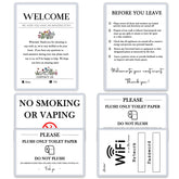 Air BnB signs for hosts set 4x6 signs with magnets