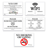 Airbnb Welcome sign 4x6 laminated