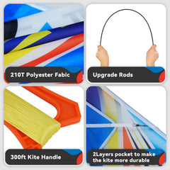 Polyester construction for outdoor air plane kite