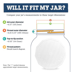 Airtight leakproof jar lid for storage