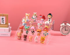 4 tier clear acrylic shelf for cosmetics and accessories