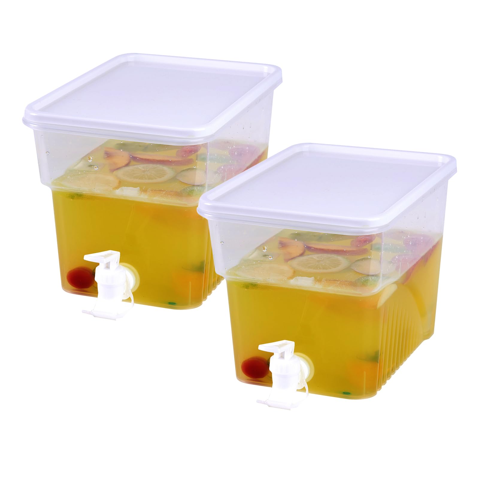 AiSmRu 2 pack fridge beverage dispenser with spigot