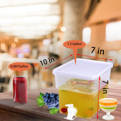 Slim plastic water dispenser 1.3 gallon capacity