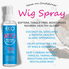 Close up of AKBAN wig care spray bottle with label
