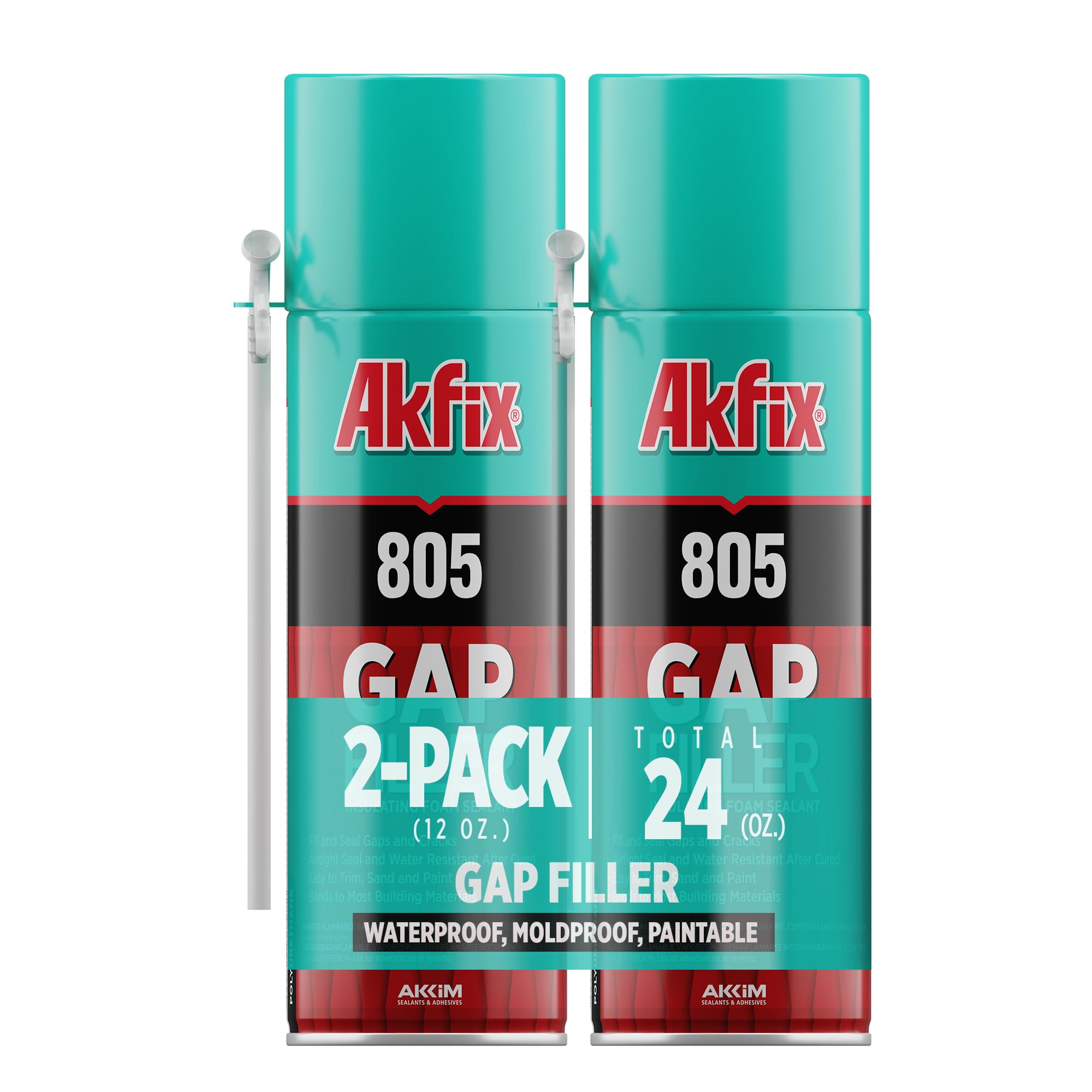 Akfix 805 Gap Filler Expanding Foam Sealant can with straw adapter for gaps