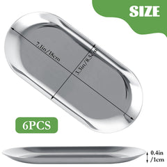 Oval 7inch tray in shiny stainless steel by AKOLAFE