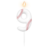 AKURIEEY baseball birthday candle number 9 on cake