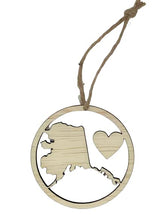 Alaska Ornament Alaska Love wooden keepsake