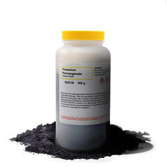 ALDON Innovating Science potassium permanganate powder 500g label and bottle