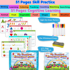 Includes 51 pages 8 markers and 1 eraser in the set