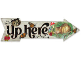 Alice in Wonderland decor metal sign front view