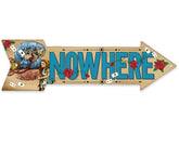 Alice in Wonderland Decor Nowhere directional arrow sign wall decor