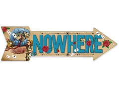 Alice in Wonderland Decor Nowhere directional arrow sign wall decor