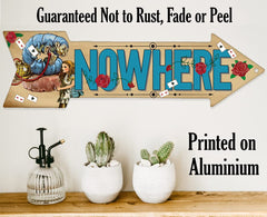Alice in Wonderland decor sign epoxy ink finish for indoor outdoor