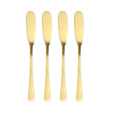 Alipis 4Pcs stainless steel butter spreader knives gold finish