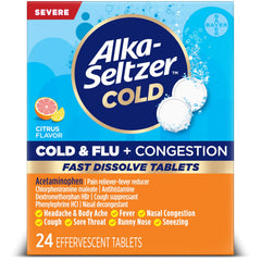 Alka-Seltzer Cold citrus flavor 24 count sachets