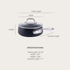 All-Clad HA1 Expert Nonstick interior of 2.5 Qt saucepan
