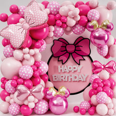 All-in-1 pink balloon arch kit with assorted balloons