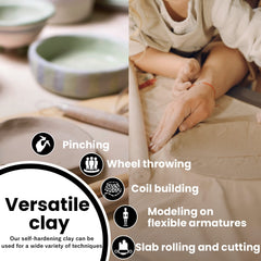 All Natural talc-free air dry clay Old Potters label