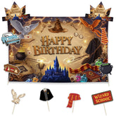 Allenjoy Cartoon Magic World Wizard backdrop 59x35 inch image