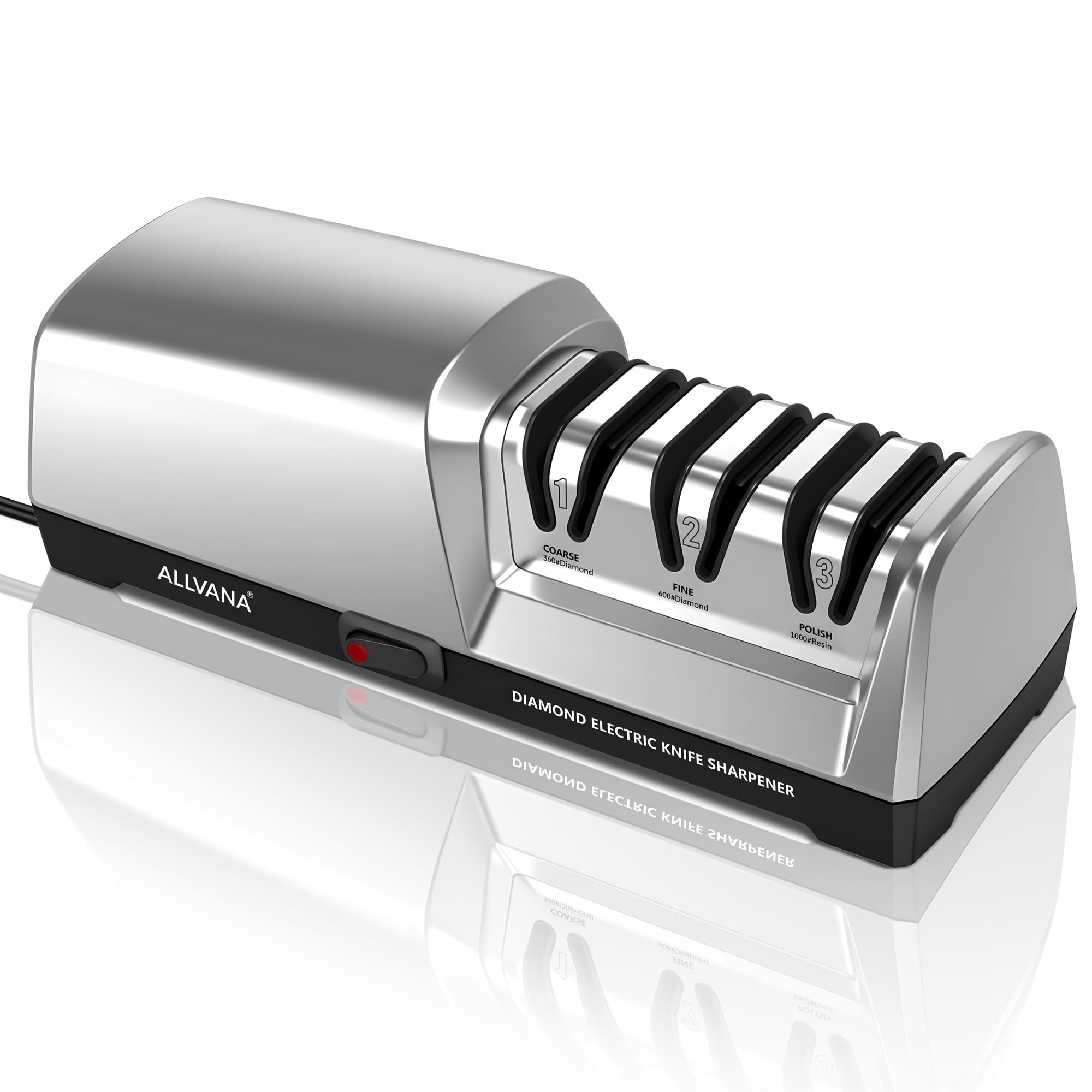ALLVANA 3-stage electric knife sharpener Silver-B countertop