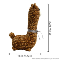 Handmade Crochet Alpaca Plush 8-Inch yellow color