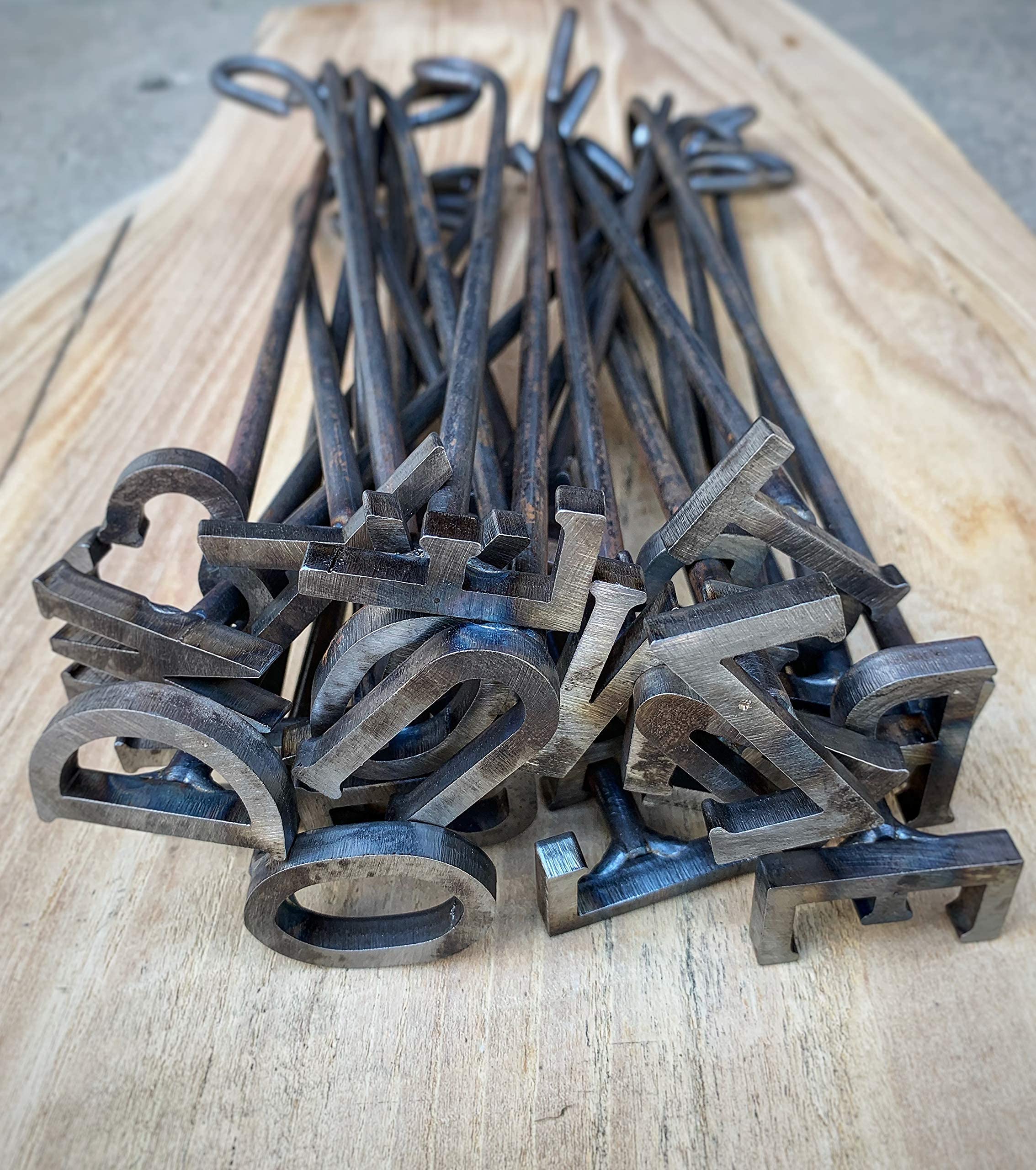 Alphabet Branding Iron Set A-Z with 12 inch loop handles