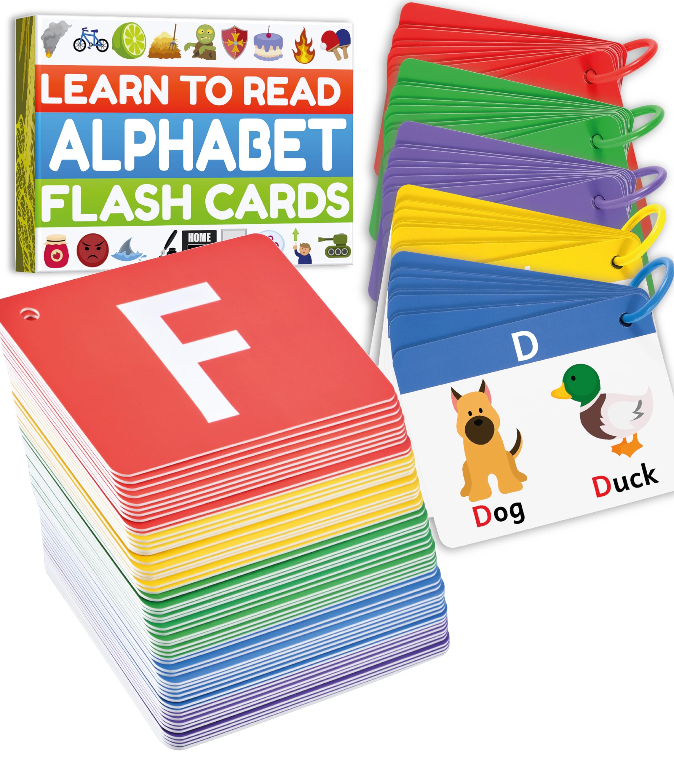 Alphabet Flash Cards thick jumbo double-sided cards